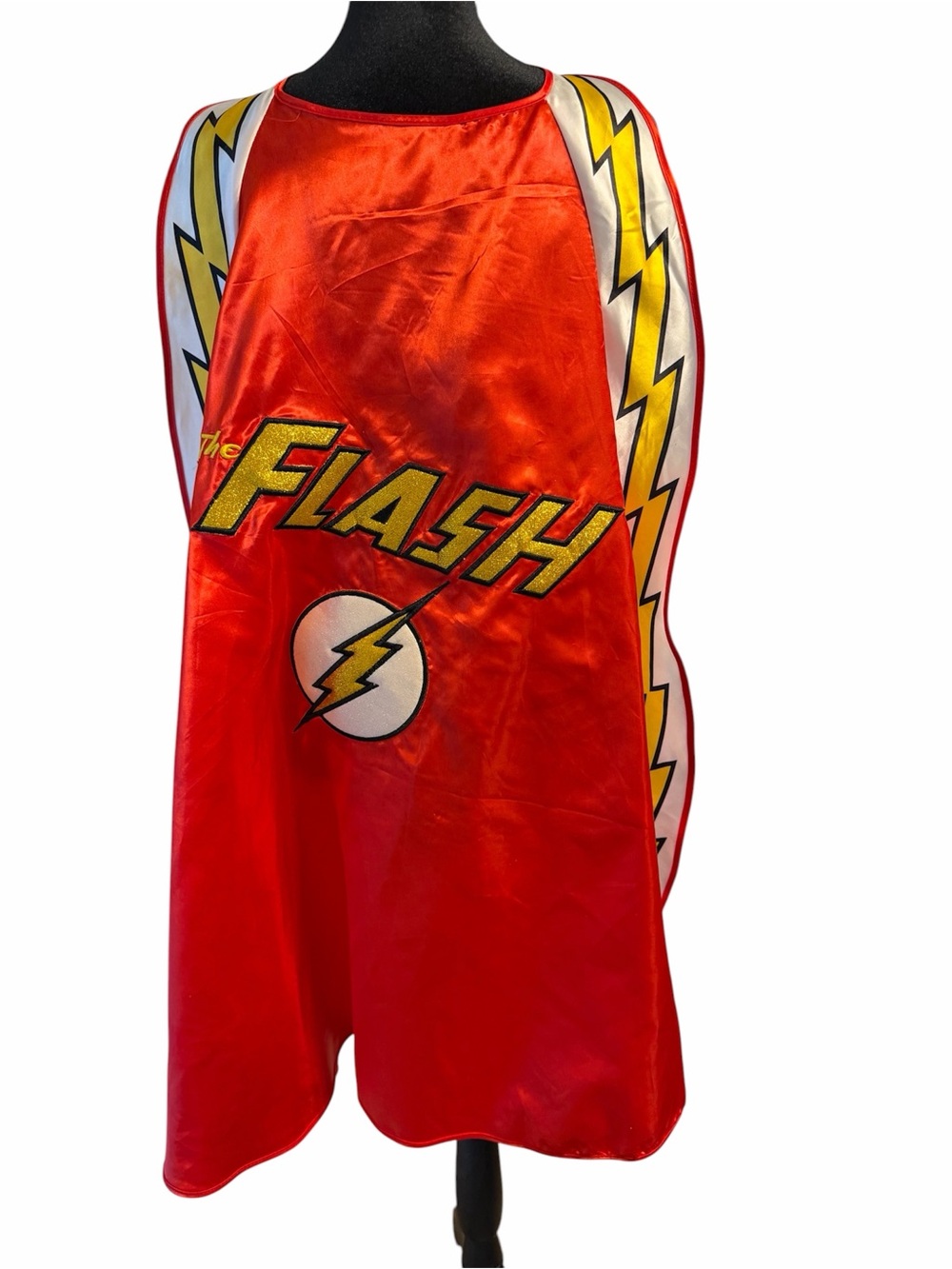 Six Flags Adult The Flash Cape Halloween Cosplay Superhero EUC